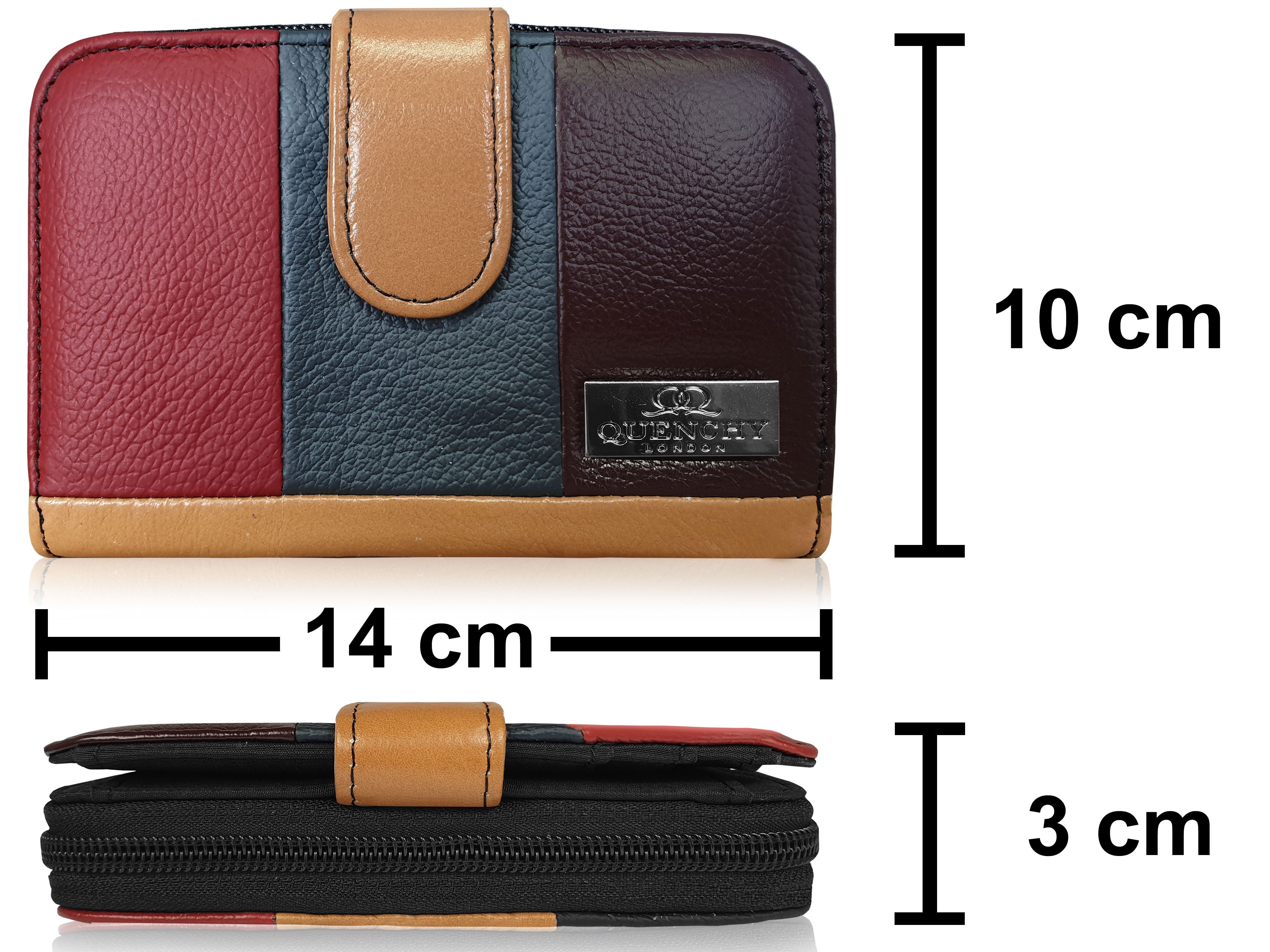 HIDE & SKIN Top Grain Leather Wallet for Women (Valentine Red