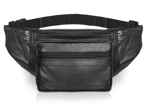 Large Multi Pocket Leather Travel Bumbag RL286KS